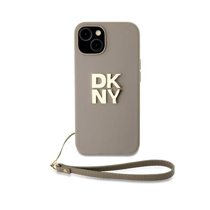 DKNY Wrist Strap Stock Logo - Case for iPhone 15 Plus (Beige) - 2
