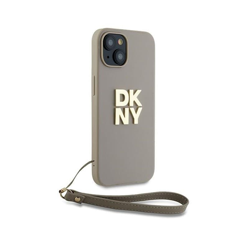 DKNY Wrist Strap Stock Logo - Case for iPhone 15 Plus (Beige) - 3
