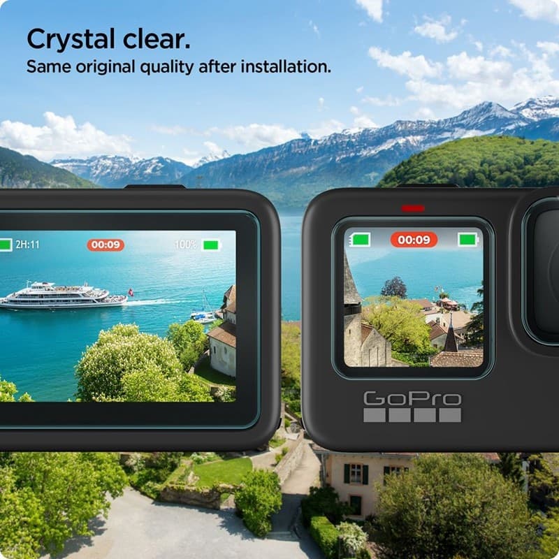 Spigen Glas.TR Slim + Film 2-Set - Glass and film set for GoPro Hero 12 / 11 / 10 / 9 (2 sets) - 4