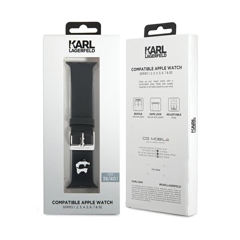 Karl Lagerfeld 3D Rubber Choupette Head NFT - Strap for Apple Watch 38/40/41 mm (black) - 4