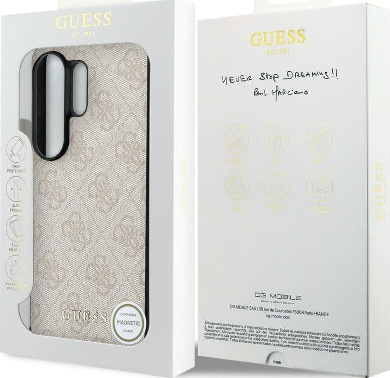 Guess 4G Classic Logo Charm MagSafe - Custodia per Samsung Galaxy S26 Ultra (Rosa) - 14