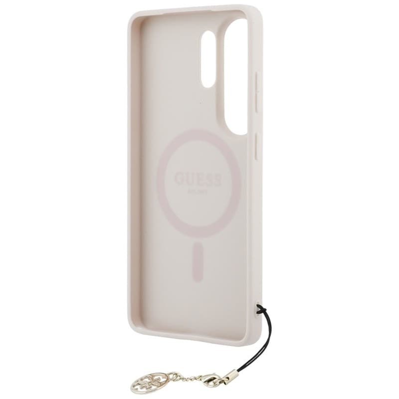 Guess 4G Classic Logo Charm MagSafe - Custodia per Samsung Galaxy S26 Ultra (Rosa) - 6