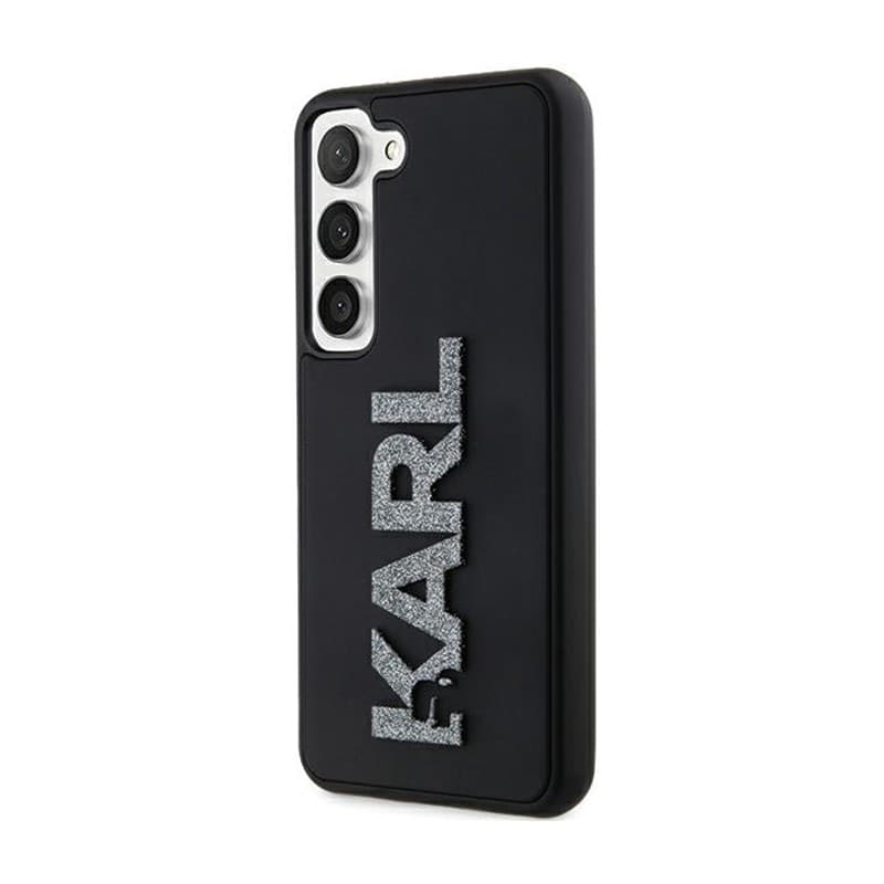 Karl Lagerfeld 3D Rubber Glitter Logo - Samsung Galaxy S23+ Case (black) - 2
