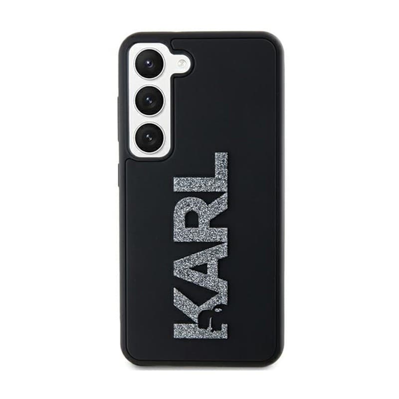 Karl Lagerfeld 3D Rubber Glitter Logo - Samsung Galaxy S23+ Case (black) - 3