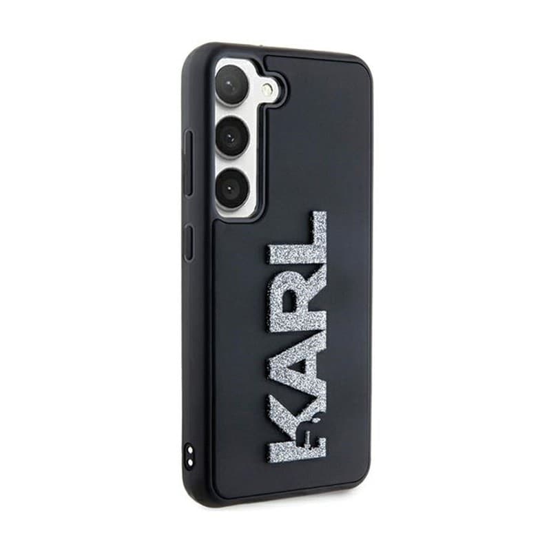 Karl Lagerfeld 3D Rubber Glitter Logo - Samsung Galaxy S23+ Case (black) - 4