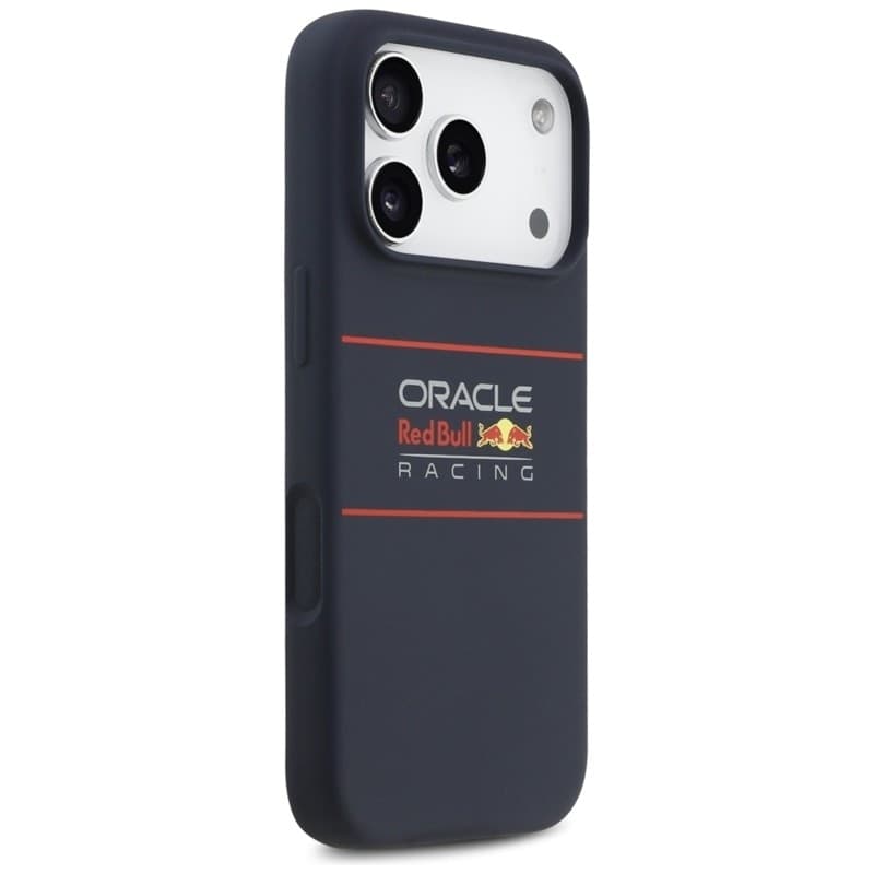 Custodia MagSafe in silicone Red Bull con logo orizzontale centrato per iPhone 17 Pro (blu navy) - 4