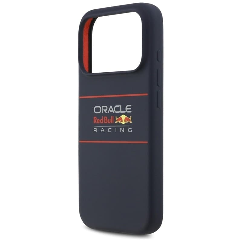Custodia MagSafe in silicone Red Bull con logo orizzontale centrato per iPhone 17 Pro (blu navy) - 6