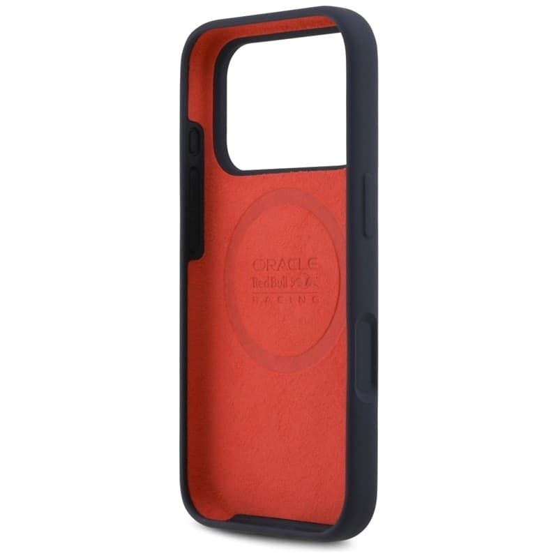 Custodia MagSafe in silicone Red Bull con logo orizzontale centrato per iPhone 17 Pro (blu navy) - 7