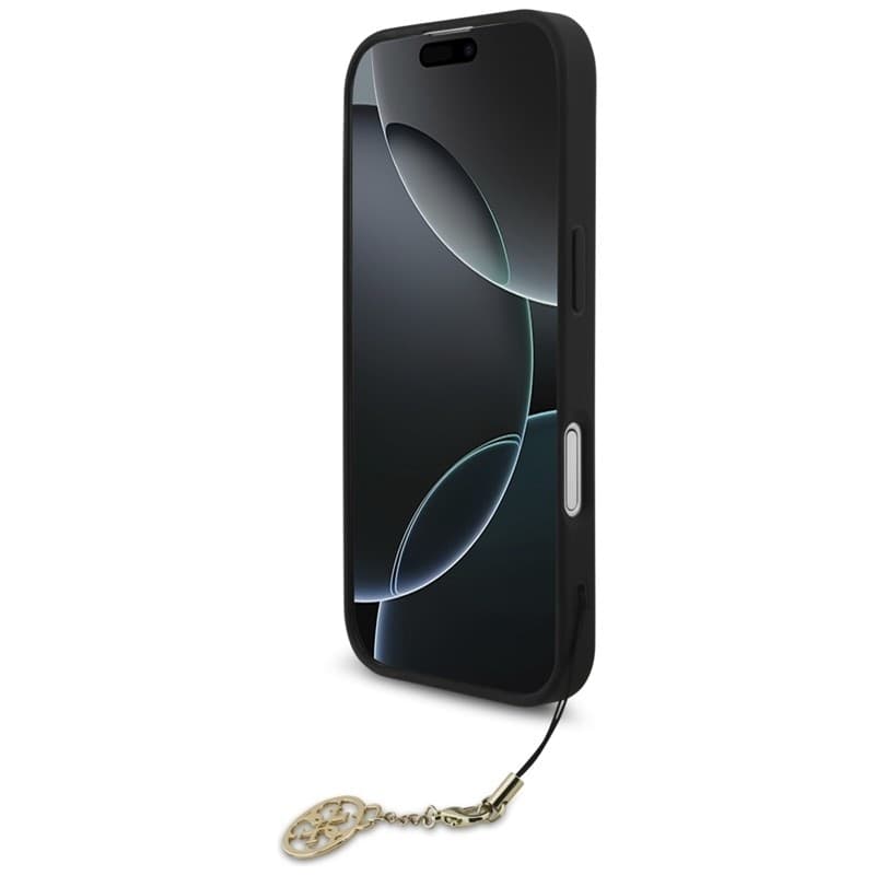 Guess 4G Charms Collection - Custodia MagSafe per iPhone 17 (Nero) - 4