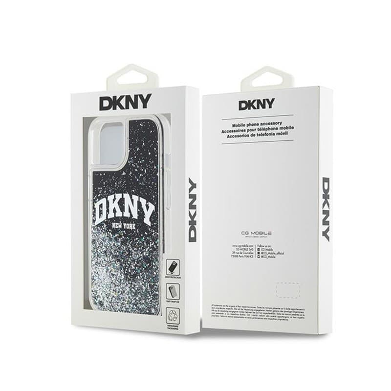 DKNY Liquid Glitter Big Logo - Case for iPhone 15 Plus / 14 Plus (black) - 8