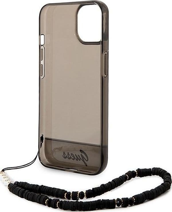 Guess Translucent Pearl Strap - Case for iPhone 14 Plus (Black) - 6