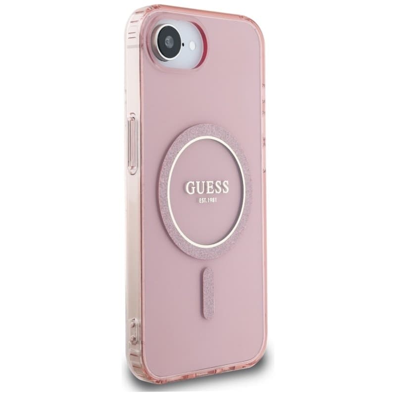 Guess IML Glitter Circle MagSafe - Case for iPhone 16e (pink) - 4