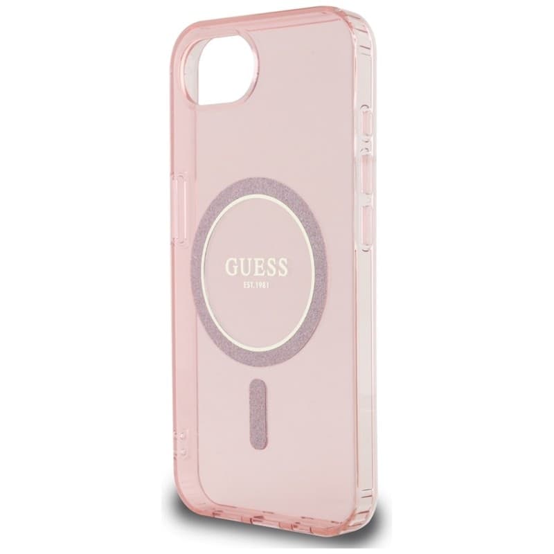 Guess IML Glitter Circle MagSafe - Case for iPhone 16e (pink) - 6