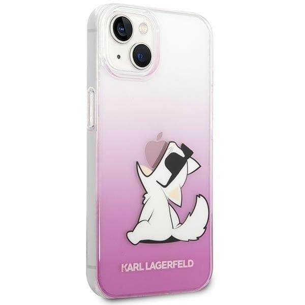 Karl Lagerfeld Leather Perforated Logo Case iPhone 14 Plus (Pink) - 2
