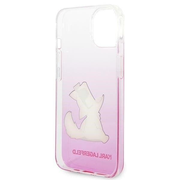 Karl Lagerfeld Leather Perforated Logo Case iPhone 14 Plus (Pink) - 5