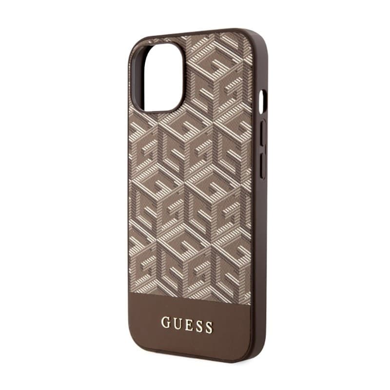 Guess GCube Stripes MagSafe - Case for iPhone 14 Plus (Brown) - 6