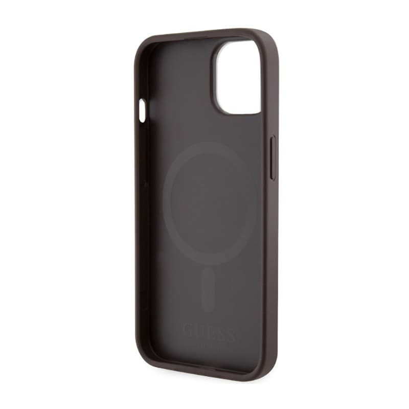 Guess GCube Stripes MagSafe - Case for iPhone 14 Plus (Brown) - 7