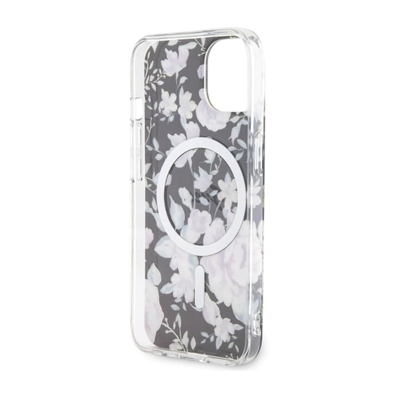 Guess Flower MagSafe - Case for iPhone 14 Plus (Black) - 7