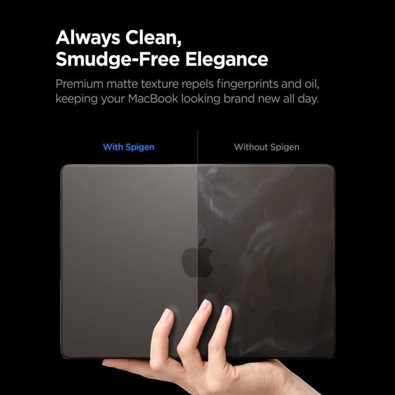 Spigen AirSkin - Custodia per MacBook Pro 16" (M5/M4/M3/M2/M1/2026-2021) (Nero ghiaccio) - 8