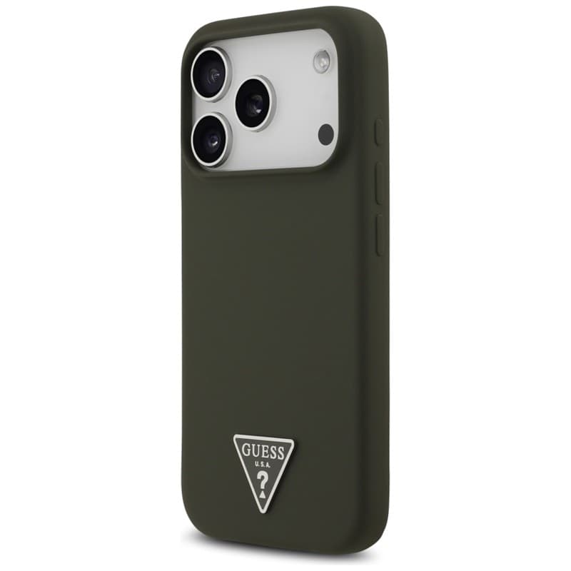 Guess Silicone Triangle Logo MagSafe - Case iPhone 17 Pro (khaki) - 2