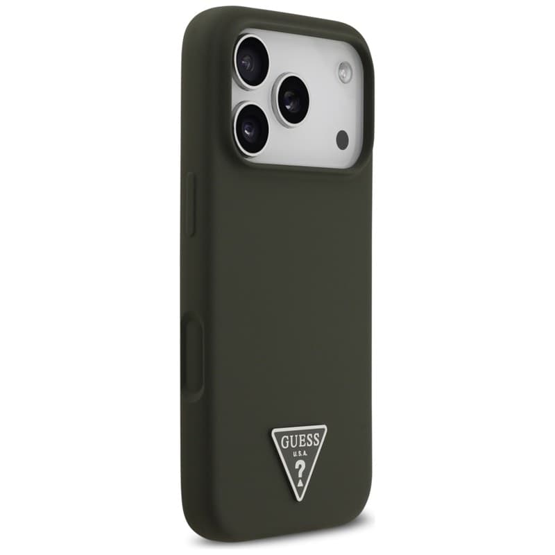 Guess Silicone Triangle Logo MagSafe - Case iPhone 17 Pro (khaki) - 4