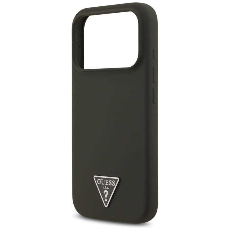 Guess Silicone Triangle Logo MagSafe - Case iPhone 17 Pro (khaki) - 6