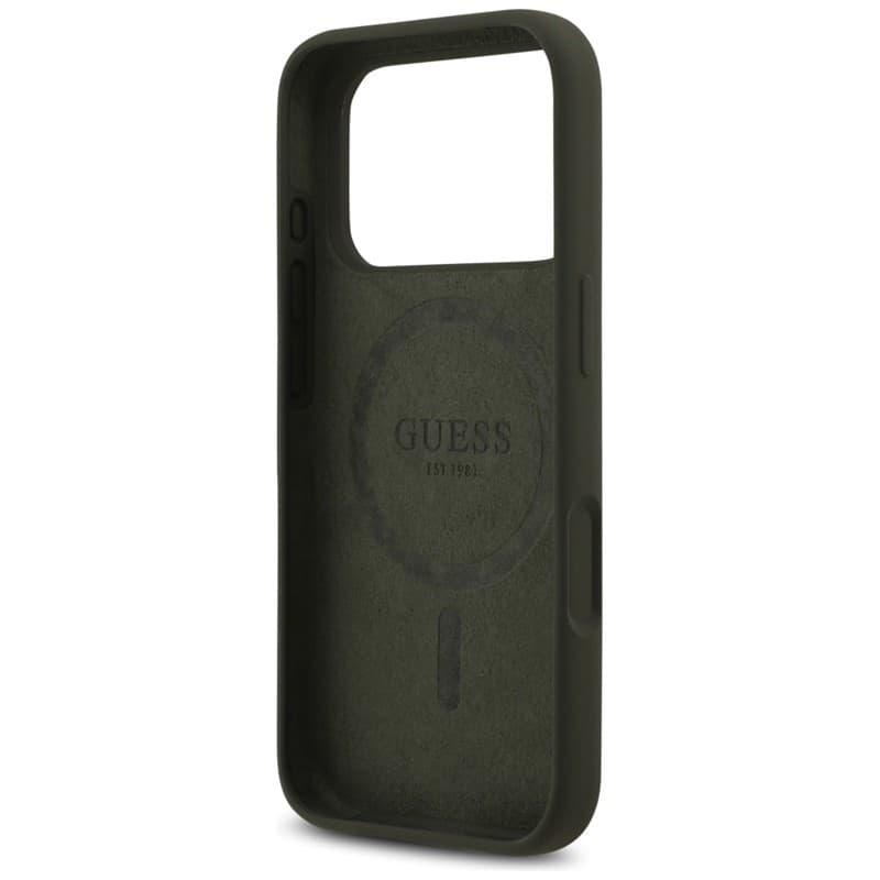 Guess Silicone Triangle Logo MagSafe - Case iPhone 17 Pro (khaki) - 7