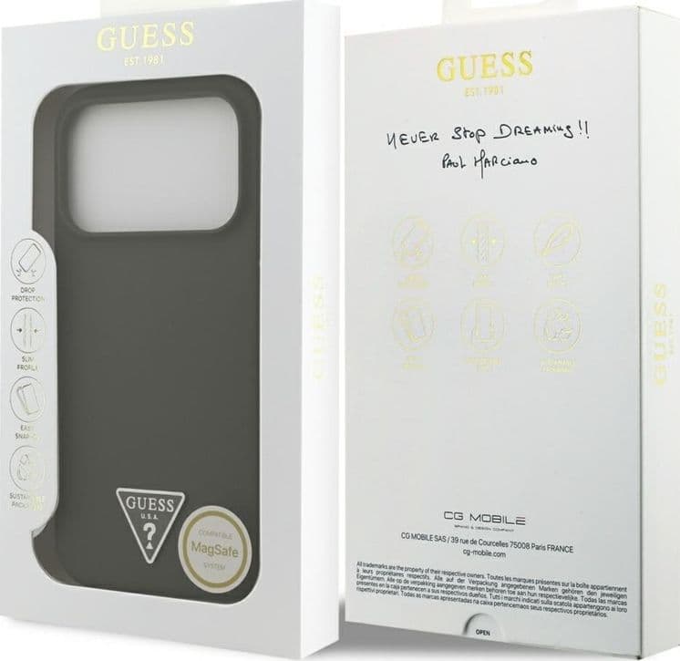 Guess Silicone Triangle Logo MagSafe - Case iPhone 17 Pro (khaki) - 8