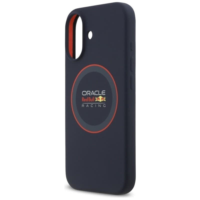 Custodia MagSafe in silicone con anello rosso Red Bull per iPhone 17 (blu navy) - 6