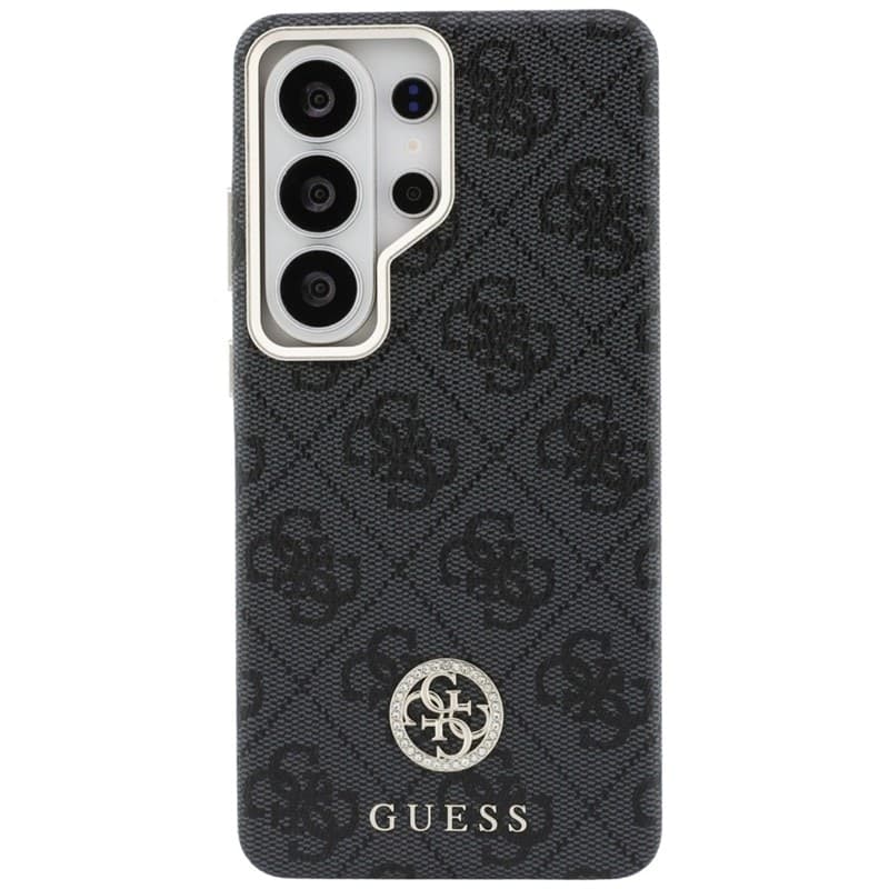 Custodia Guss 4G con logo rotondo in strass MagSafe per Samsung Galaxy S26 Ultra (nera) - 3