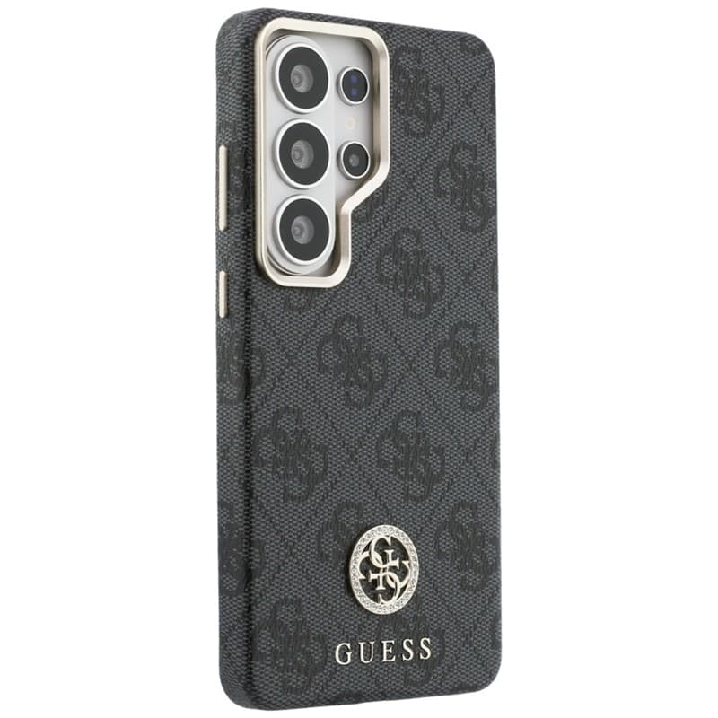 Custodia Guss 4G con logo rotondo in strass MagSafe per Samsung Galaxy S26 Ultra (nera) - 4