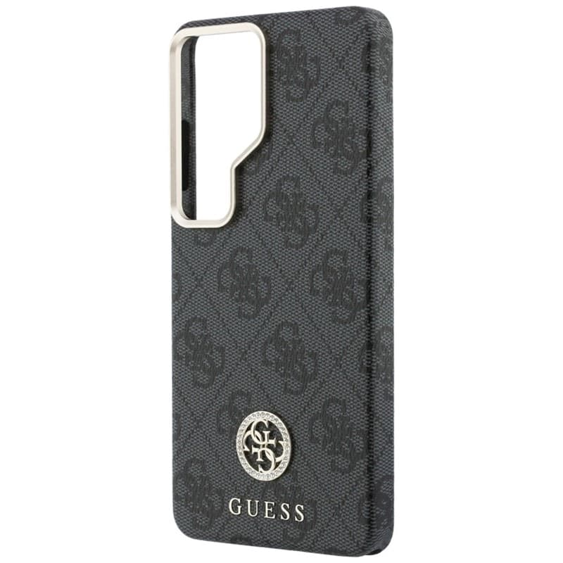 Custodia Guss 4G con logo rotondo in strass MagSafe per Samsung Galaxy S26 Ultra (nera) - 6