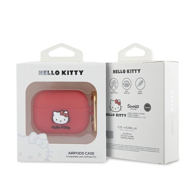 Hello Kitty Silicone 3D Kitty Head - Case for AirPods Pro (fuchsia) - 3