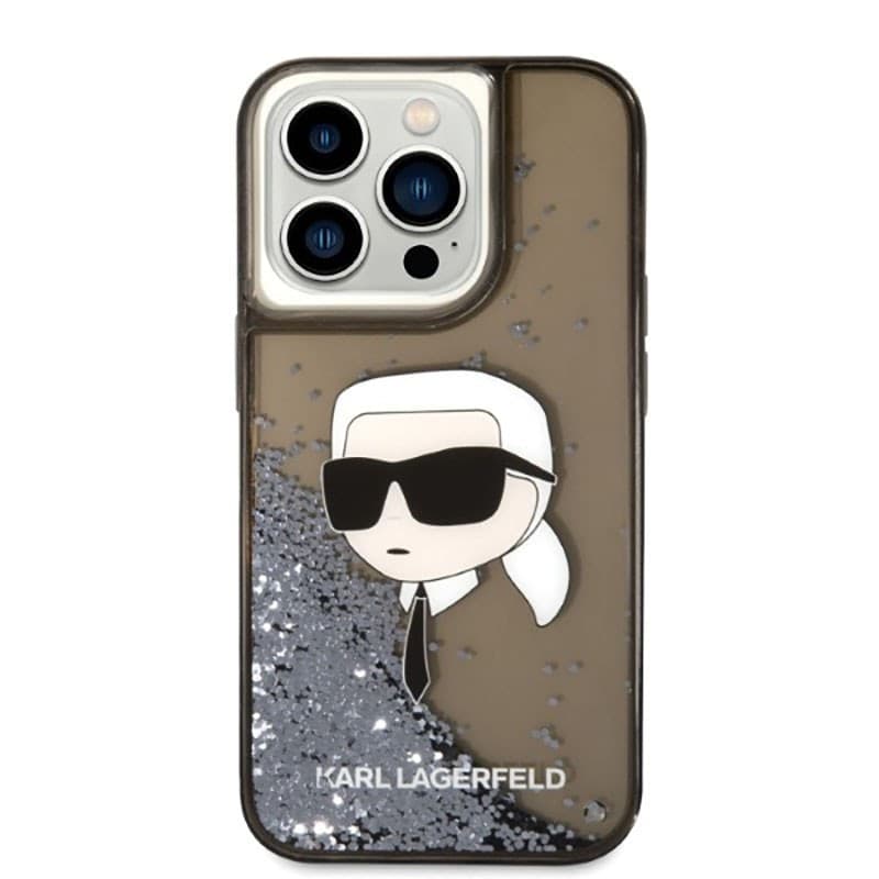 Karl Lagerfeld Liquid Glitter NFT Karl's Head - Case for iPhone 14 Pro (Black) - 3