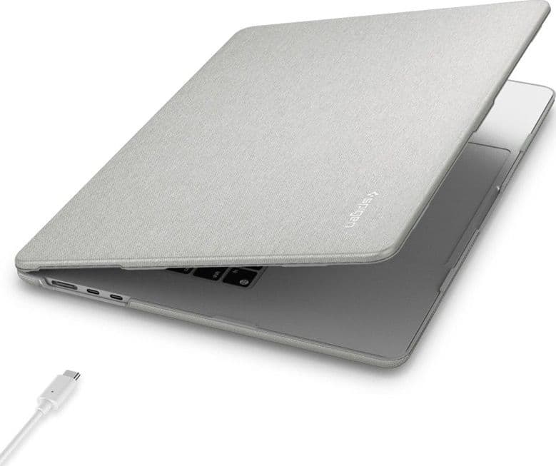 Spigen Urban Fit - Custodia per MacBook Air 13.6" (M5/M4/M3/M2/2026-2022) (Grigio melange) - 2