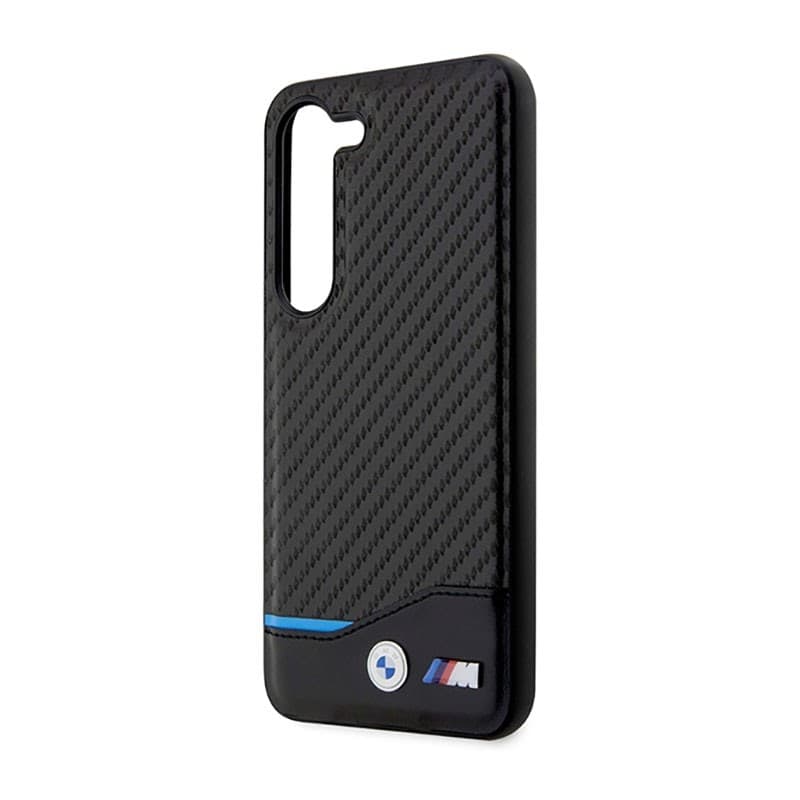 BMW Leather Carbon Blue Line - Case for Samsung Galaxy S23+ (Black) - 6
