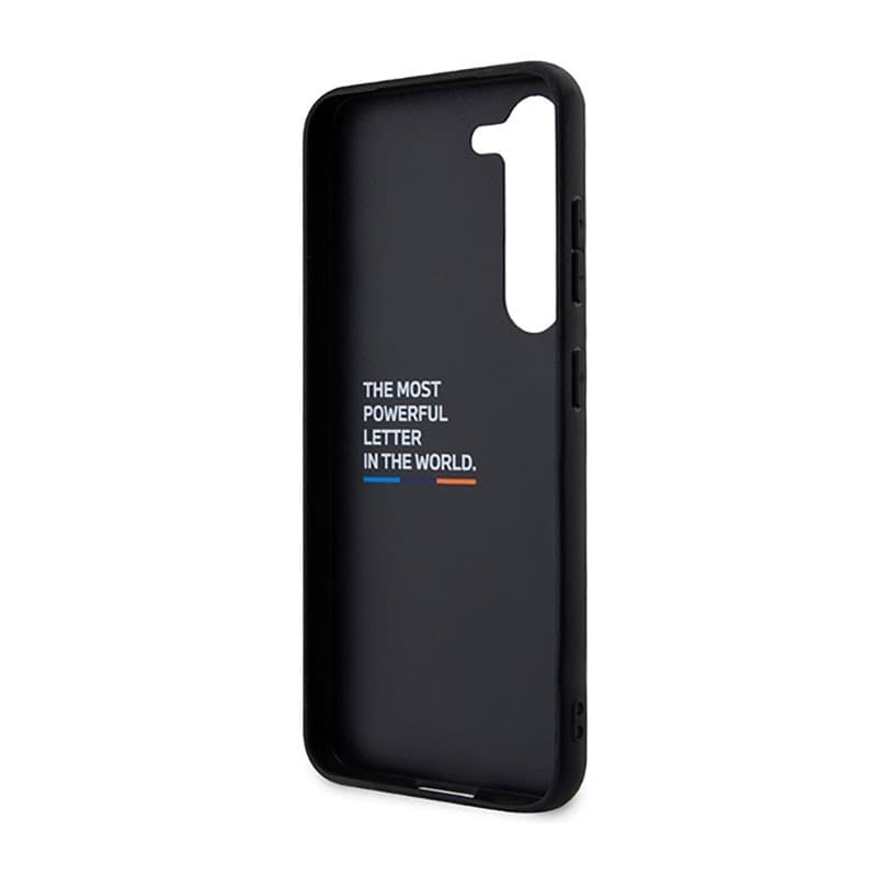 BMW Leather Carbon Blue Line - Case for Samsung Galaxy S23+ (Black) - 7