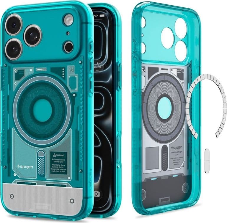Spigen Ultra Hybrid Mag MagSafe - Custodia per iPhone 18 Pro / 17 Pro (C-One Bondi Blue) - 2