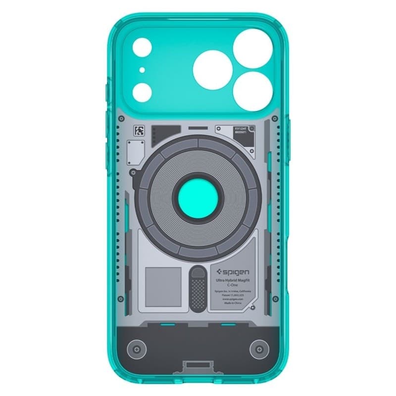 Spigen Ultra Hybrid Mag MagSafe - Custodia per iPhone 18 Pro / 17 Pro (C-One Bondi Blue) - 4