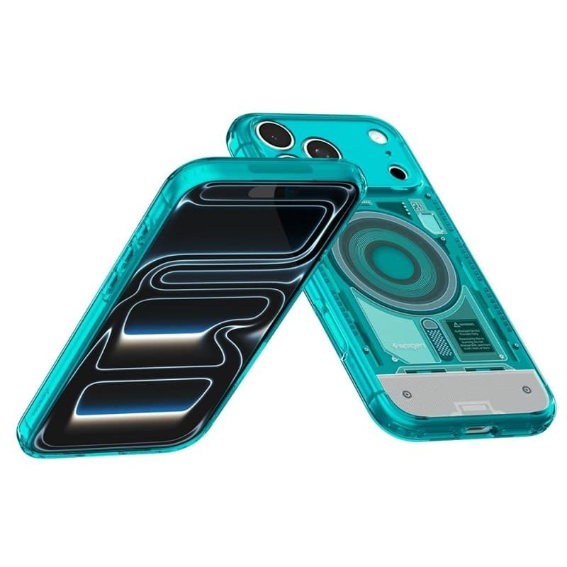 Spigen Ultra Hybrid Mag MagSafe - Custodia per iPhone 18 Pro / 17 Pro (C-One Bondi Blue) - 5