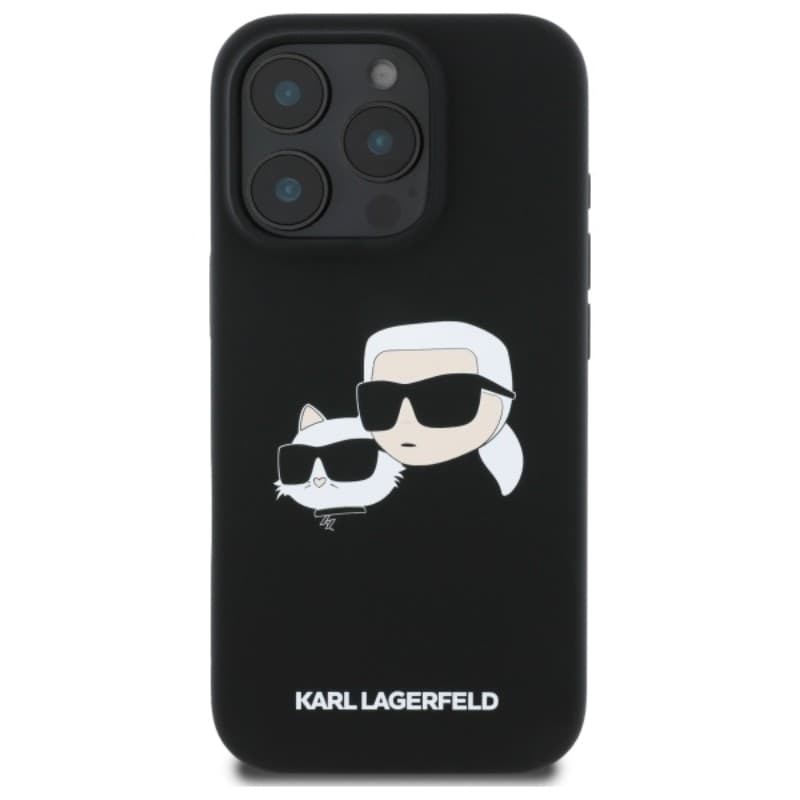 Karl Lagerfeld Silicone Double Heads Print MagSafe - Case iPhone 16 Pro Max (black) - 3