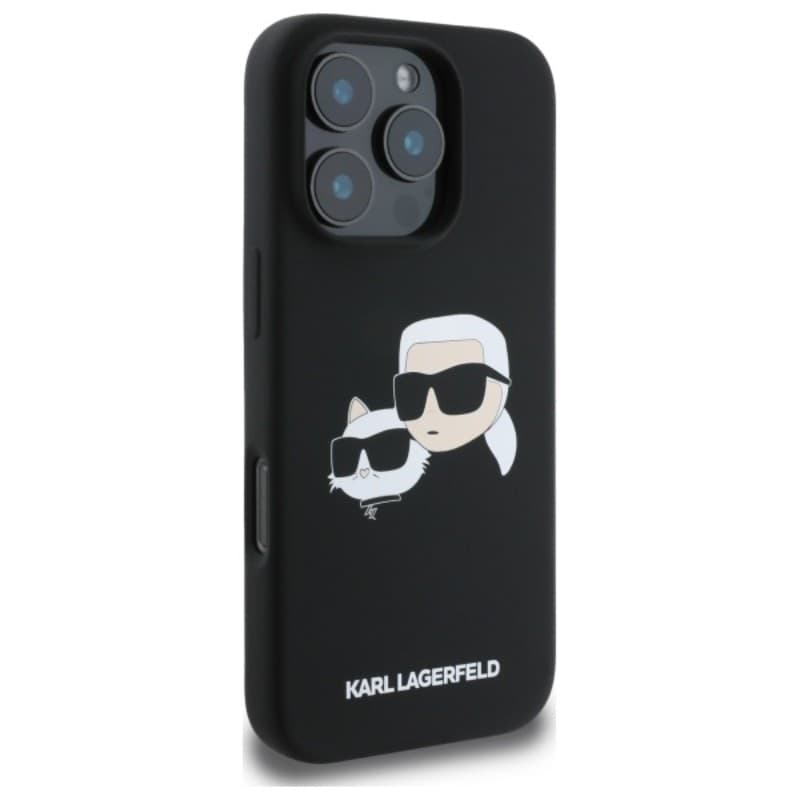 Karl Lagerfeld Silicone Double Heads Print MagSafe - Case iPhone 16 Pro Max (black) - 4