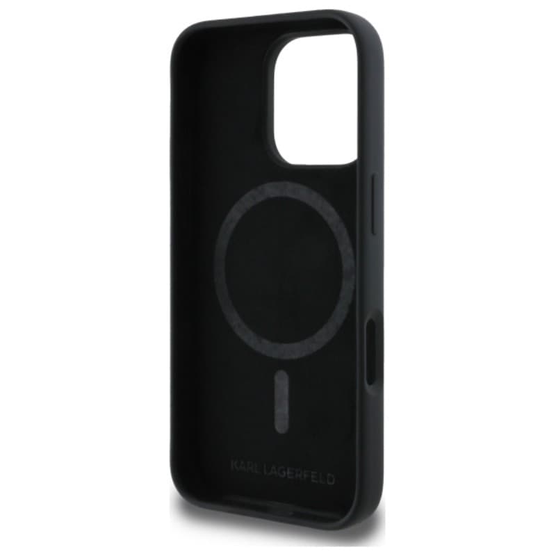 Karl Lagerfeld Silicone Double Heads Print MagSafe - Case iPhone 16 Pro Max (black) - 7