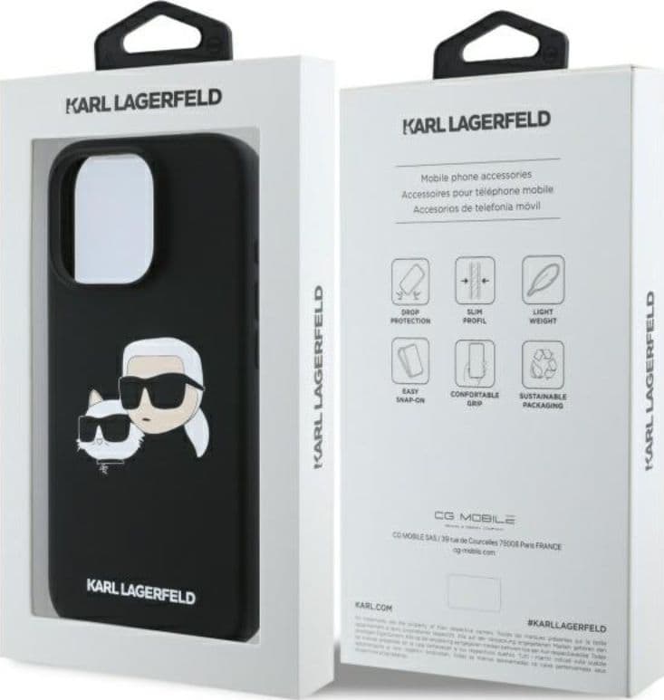 Karl Lagerfeld Silicone Double Heads Print MagSafe - Case iPhone 16 Pro Max (black) - 8