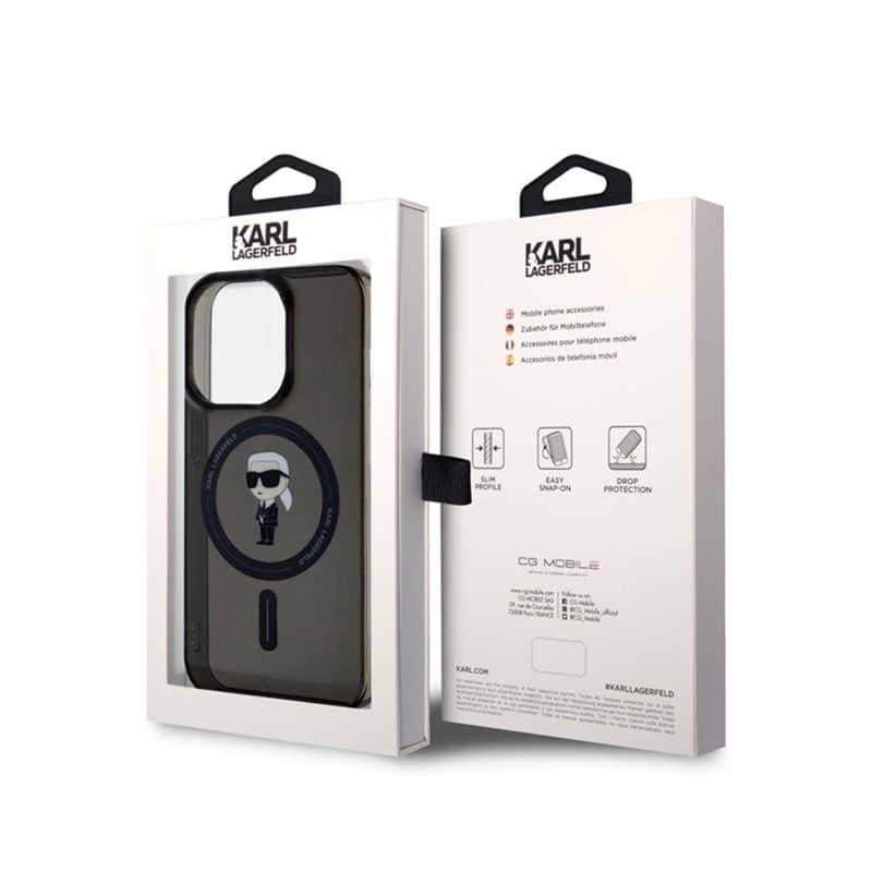 Karl Lagerfeld IML Ikonik MagSafe - Case for iPhone 15 Pro (Black) - 8