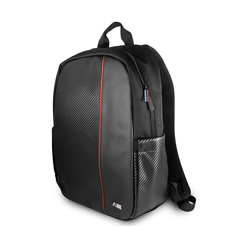 BMW Carbon Red Stripe - Notebook backpack 16" (Black) - 2