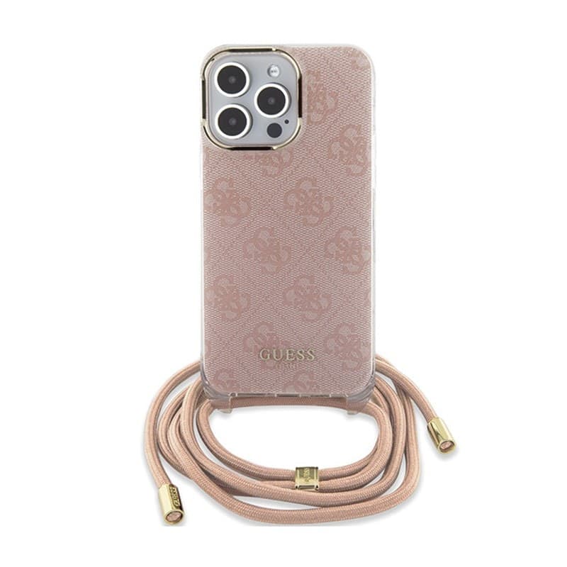 Guess Crossbody Cord 4G Print - iPhone 15 Pro Case (pink) - 2