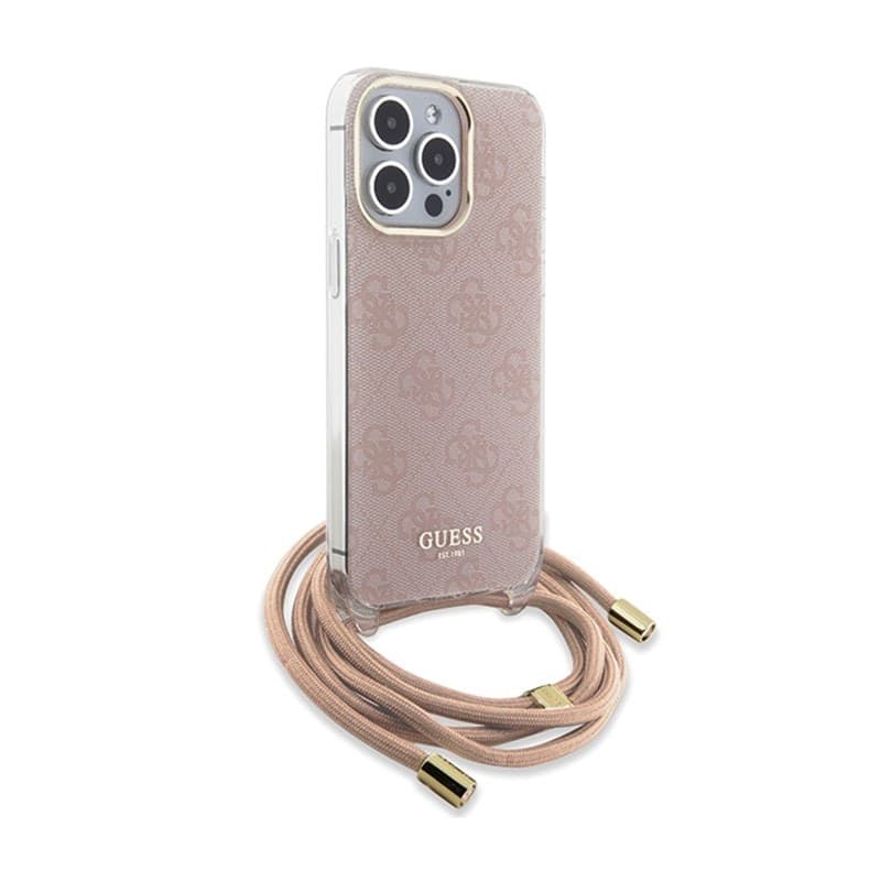 Guess Crossbody Cord 4G Print - iPhone 15 Pro Case (pink) - 3