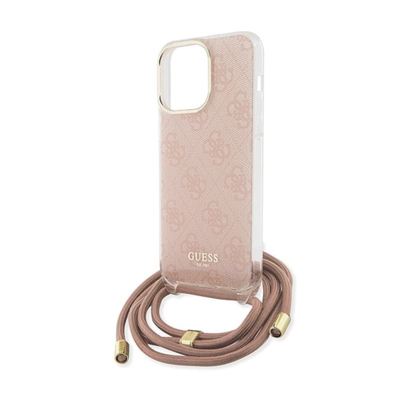 Guess Crossbody Cord 4G Print - iPhone 15 Pro Case (pink) - 5