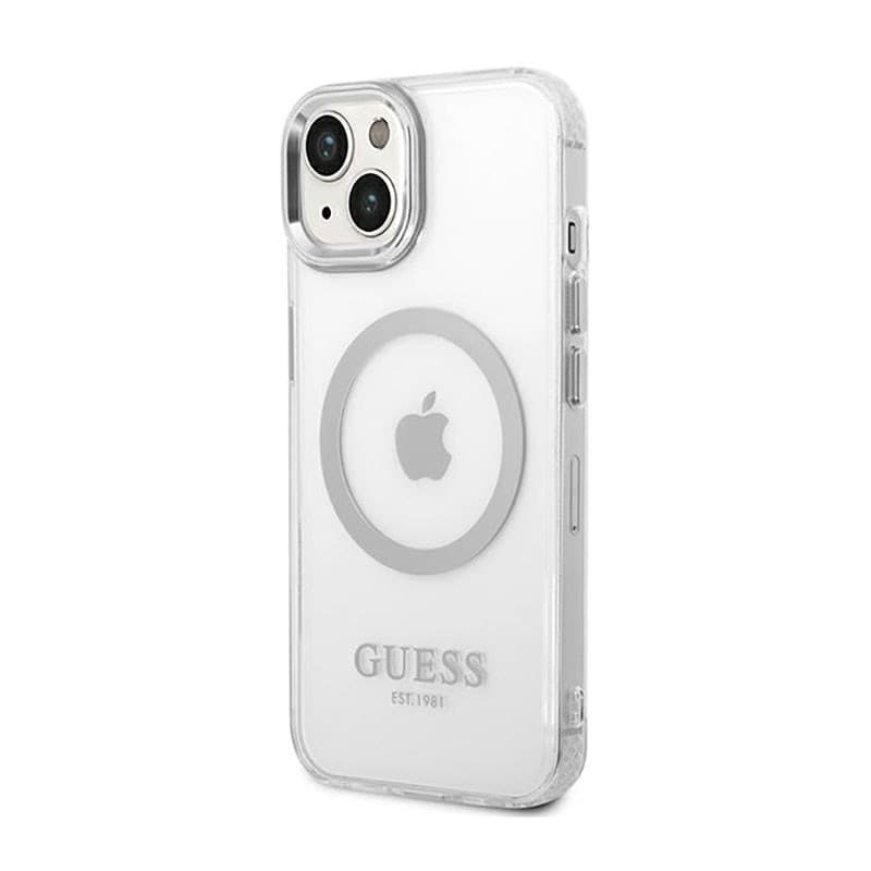 Guess Metal Outline MagSafe - Case for iPhone 14 Plus (Clear) - 2